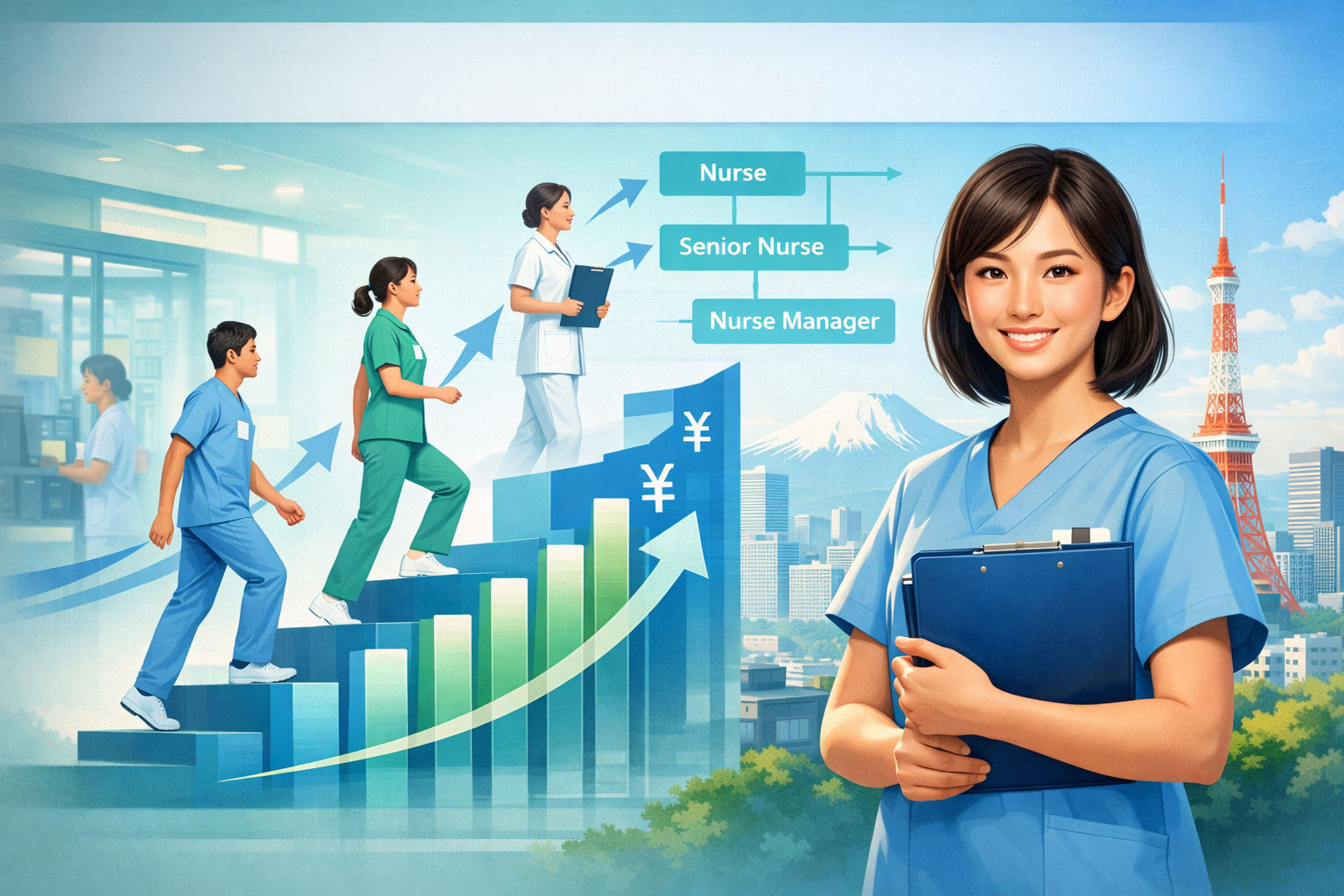 日本で看護師としてステップアップ:キャリアパスと給与の仕組み